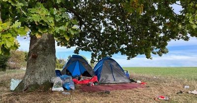 Homeless couple who spent months camping in field with dog finally find home