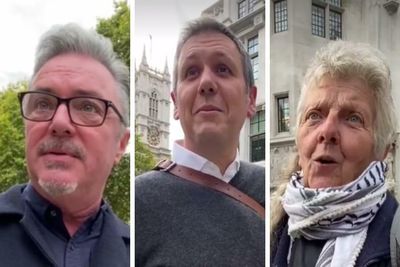 Londoners outside the Supreme Court back indyref2 over 'Westminster crooks'