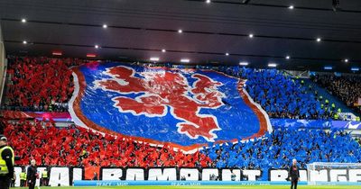 Union Bears display latest Rangers tifo as they go big for Liverpool with full stand effort