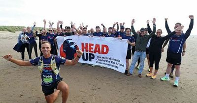 Army vet 'blown up twice in combat' runs UK coastline for mental health charity - after losing 14 pals to suicide