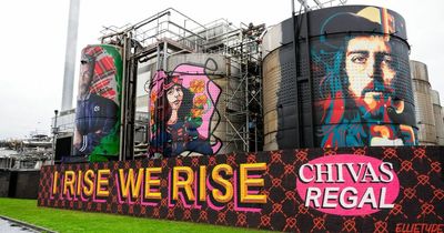 Glasgow distillery unveils whisky tank murals celebrating inspiring locals