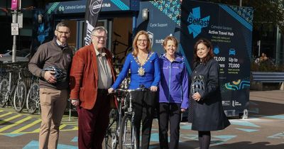 New active travel hub opens beside Ulster University in Belfast's Cathedral Gardens