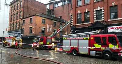 Firefighters spend hours tackling blaze in basement of business in Northern Quarter