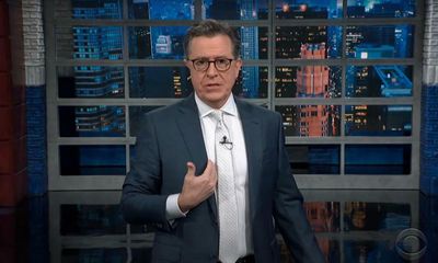 Stephen Colbert: ‘By the grace of God, sometimes bad things happen to Alex Jones’