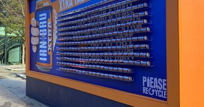 'Drinkable' Irn-Bru billboard appears in Glasgow city centre