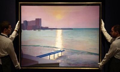 David Hockney painting of Mediterranean sunrise sells for £21m