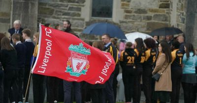 Liverpool FC flag flies as 'little miracle' Leona Harper laid to rest