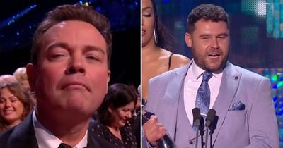 Danny Miller 'takes swipe' at Stephen Mulhern at NTAs as fans spot star's stunned reaction