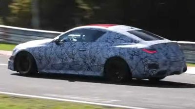 2024 Mercedes-AMG CLE 63 Spied On Video Squealing At The Nurburgring