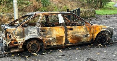 Mystery as abandoned vintage car found burnt out near Scots beauty spot