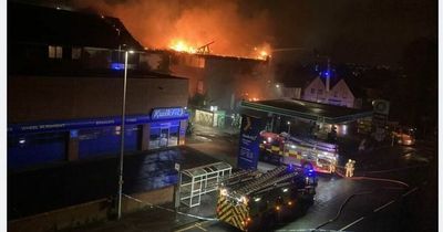 Huge disruption to town as Lanarkshire fire crews battle through the night to tackle blaze