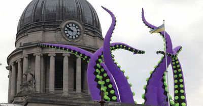 Why giant purple monsters are popping up in Nottingham city centre