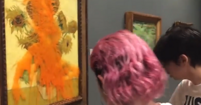 'Just Stop Oil' protestors throw soup over famous Van Gogh painting