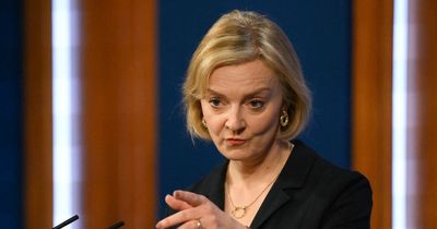Liz Truss rushes out of ultra-short NINE-minute press conference after refusing to resign