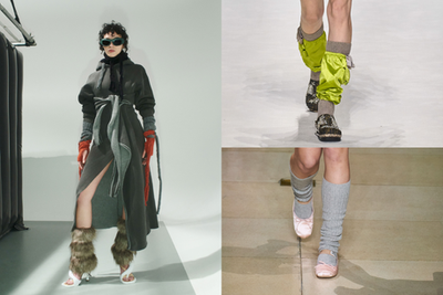 Fashion’s answer to dropping temperatures? Leg warmers!