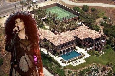 Cher’s iconic Malibu mansion with panic room, Turkish baths and wig room has been reduced by £8 million