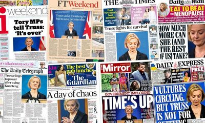 ‘Time’s up’: what the papers say about Liz Truss and her fight to stay prime minister