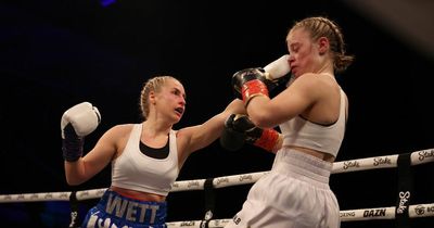 OnlyFans star Astrid Wett wins boxing debut as rival Keeley quits on stool