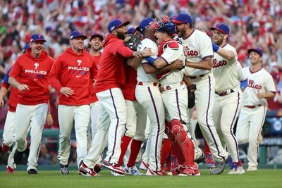 Phillies oust Braves, Astros sweep Seattle in MLB playoffs