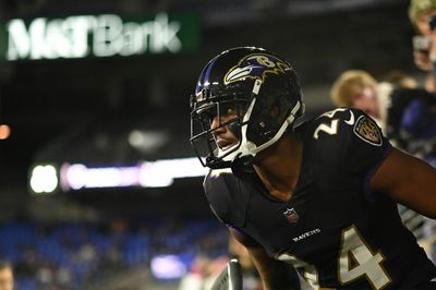 Ravens DC Mike Macdonald explains energy that CB Marcus Peters brings