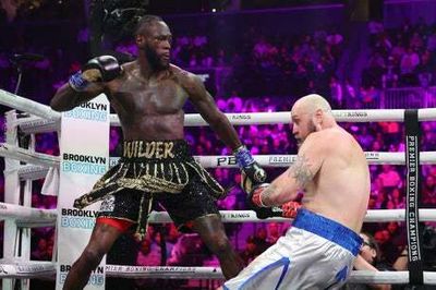 Deontay Wilder wants Oleksandr Usyk showdown after blitzing Robert Helenius in first round on ring return