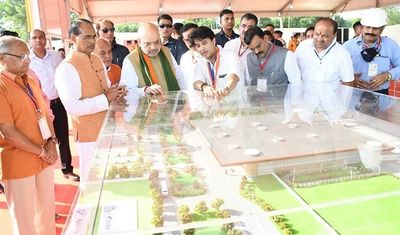 HM Amit Shah Lays Foundation For Expansion Of Rajmata Vijayaraje Scindia Airport Terminal In Gwalior
