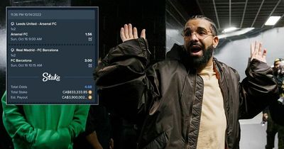 Rapper Drake loses £533k Arsenal and Barcelona bet as 'curse' continues to haunt him