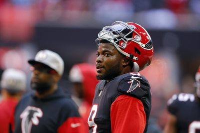 LOOK: Falcons take field wearing red throwback helmets