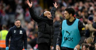 Pep Guardiola loses cool on touchline as Man City allege coins thrown by Liverpool fans