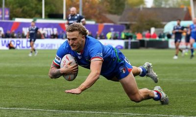 Jake Maizen’s hat-trick helps Italy stun Scotland in Rugby League World Cup