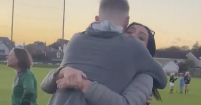 Adorable moment Cathal Heffernan surprises mother flying home from Milan