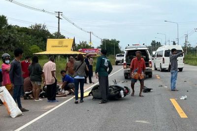 Monk-motorist hits motorcycle, one killed, one injured