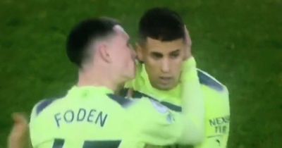 Joao Cancelo's classy reaction to Phil Foden after Mohamed Salah nets Liverpool's winner