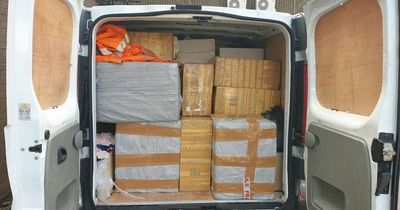 M74 cops find 360,000 illegal cigarettes in Vauxhall van stopped near Glasgow