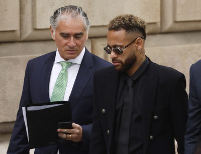 Brazil's Neymar arrives at Barcelona court to face trial on fraud and corruption charges