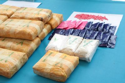 Courier caught, meth pills seized in South