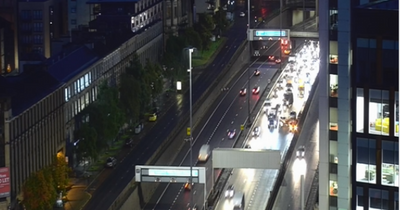 Rush-hour crash causes tailbacks on M8 in Glasgow as cops rush to scene