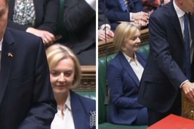 Liz Truss stares into space and blinks as Jeremy Hunt gives Commons statement