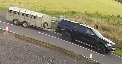 Cyclist rushed to hospital with serious injuries after hit and run on Scots roundabout