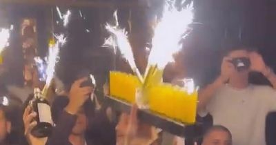 Inside Max Verstappen's secret F1 title party as he is treated to huge cake and shots