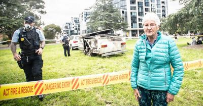 'I'm just distraught': caravan catches fire in Braddon apartment block basement