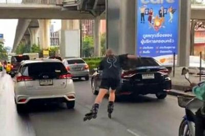 Canadian fined for rollerblading on busy Bangkok road