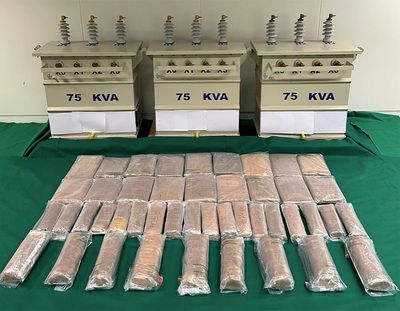 Hong Kong seizes drugs hidden in electric transformers