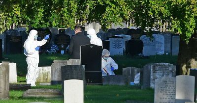 Forensics cordon off hundreds of graves as police find gun in cemetery