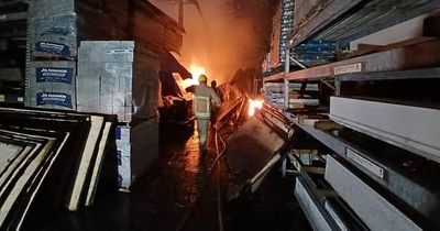 Larne fire: Crews attend incident at builder's merchants