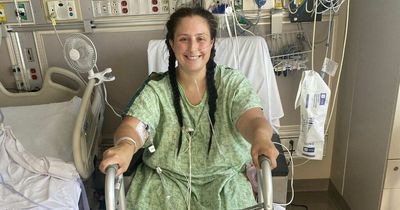 Mum's leg 'dies' and is amputated after she tripped in garden playing with kids