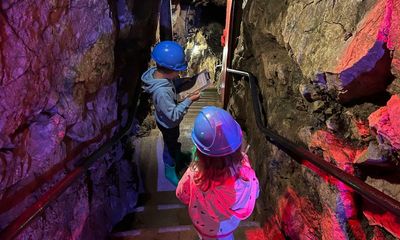 The kids go into the cave like superheroes: a family adventure in North Yorkshire
