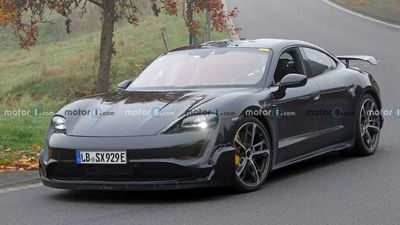 UPDATE Porsche Taycan Spied Testing As Possible GT Model