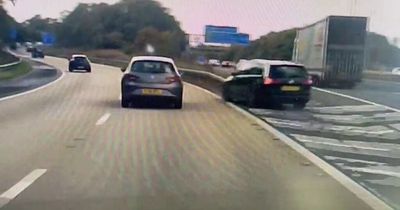 Motorist captures 'worst ever driving' on M60 in terrifying near-death move