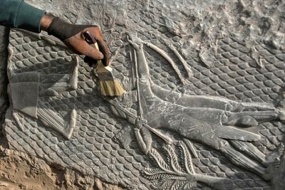 Ancient carvings discovered at iconic Iraq monument bulldozed by IS